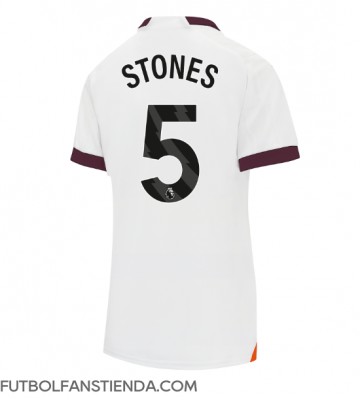 Manchester City John Stones #5 Segunda Equipación Mujer 2023-24 Manga Corta